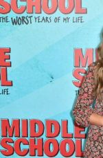 SOPHIE REYNOLDS at ‘Middle School: The Worst Years of My Life’ Premiere in Los Angeles 10/05/2016
