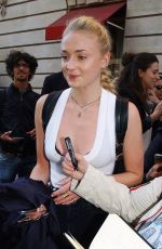 SOPHIE TURNER Leaves Her Hotel in Paris 10/05/2016