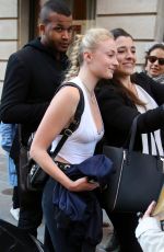 SOPHIE TURNER Leaves Her Hotel in Paris 10/05/2016