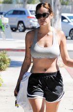 TALLULAH WILLIS in Shorts and Sports Bra Heading to a Gym in Los Angeles 09/30/2016