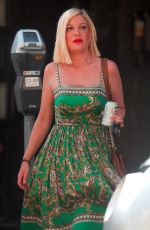 TORI SPELLING Out and About in Beverly Hills 10/05/2016