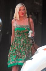 TORI SPELLING Out and About in Beverly Hills 10/05/2016