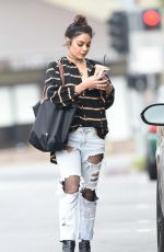 VANESSA HUDGENS in Ripped Jeans Out for Coffee in Los Angeles 10/26/2016