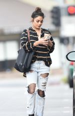 VANESSA HUDGENS in Ripped Jeans Out for Coffee in Los Angeles 10/26/2016