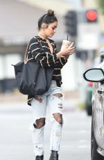 VANESSA HUDGENS in Ripped Jeans Out for Coffee in Los Angeles 10/26/2016
