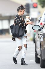VANESSA HUDGENS in Ripped Jeans Out for Coffee in Los Angeles 10/26/2016