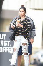 VANESSA HUDGENS in Ripped Jeans Out for Coffee in Los Angeles 10/26/2016