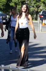 VICTORIA JUSTICE on the Set of Extra at Univesal Studios 10/20/2016