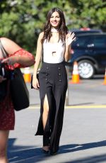 VICTORIA JUSTICE on the Set of Extra at Univesal Studios 10/20/2016