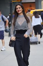 VICTORIA JUSTICE Out and About in New York 10/18/2016