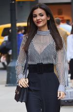 VICTORIA JUSTICE Out and About in New York 10/18/2016