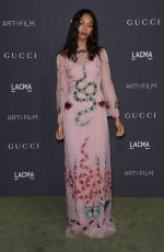 ZOE SALDANA at 2016 Lacma Art + Film Gala in Los Angeles 10/29/2016