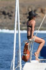 ABIGAIL ABBEY CLANCY in BIkini at a Yacht on the Set of Britain’s Next Top Model 10/26/2016