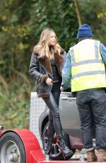 ABIGAIL ABBEY CLANCY on the Set of an Advert for Fiat Abarth in London 11/08/2016