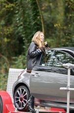 ABIGAIL ABBEY CLANCY on the Set of an Advert for Fiat Abarth in London 11/08/2016