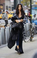 ADRIANA LIMA Arrives at Victoria’s Secret Fashion Show Fittings in New York 11/01/2016