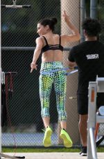 ADRIANA LIMA Shooting Workout Scene for Victoria