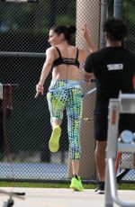 ADRIANA LIMA Shooting Workout Scene for Victoria