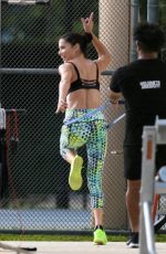ADRIANA LIMA Shooting Workout Scene for Victoria