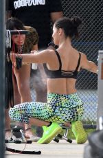 ADRIANA LIMA Shooting Workout Scene for Victoria