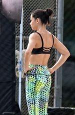 ADRIANA LIMA Shooting Workout Scene for Victoria