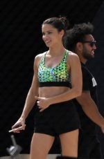 ADRIANA LIMA Shooting Workout Scene for Victoria