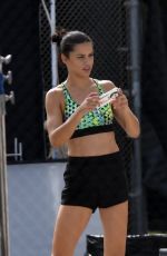 ADRIANA LIMA Shooting Workout Scene for Victoria
