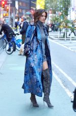 ALESSANDRA AMBROSIO Arrives at Victoria’s Secret Fashion Show Fittings in New York 11/01/2016