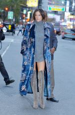 ALESSANDRA AMBROSIO Arrives at Victoria’s Secret Fashion Show Fittings in New York 11/01/2016