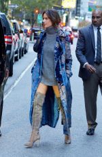 ALESSANDRA AMBROSIO Arrives at Victoria’s Secret Fashion Show Fittings in New York 11/01/2016