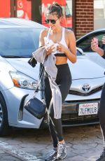 ALESSANDRA AMBROSIO Leaves a Gym in Los Angeles 11/22/2016