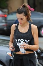 ALESSANDRA AMBROSIO Leaves a Gym in Los Angeles 11/26/2016