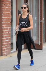 ALESSANDRA AMBROSIO Leaves a Gym in Los Angeles 11/26/2016