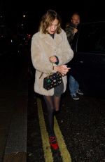 ALEXA CHUNG Night Out in London 11/03/2016