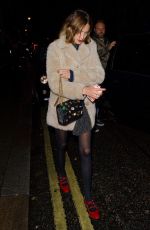 ALEXA CHUNG Night Out in London 11/03/2016
