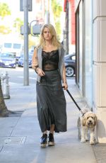 ALICE EVE Walking Her Dog Out in Beverly Hills 11/16/2016