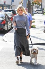 ALICE EVE Walking Her Dog Out in Beverly Hills 11/16/2016