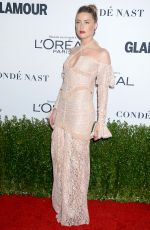 AMBER HEARD at Glamour Women of the Year 2016 in Los Angeles 11/14/2016