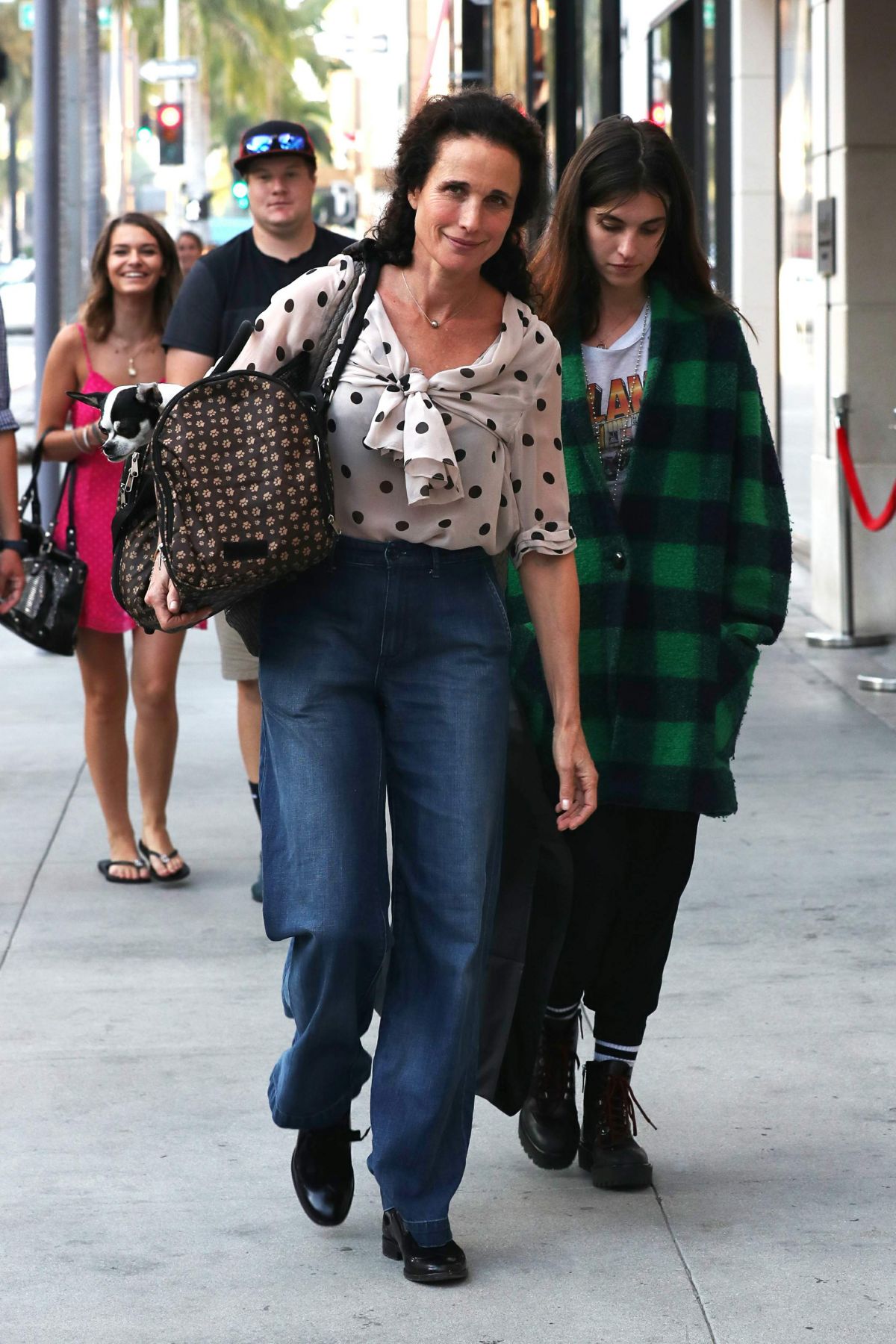 ANDIE MACDOWELL Out Shopping on Rodeo Drive in Beverly Hills 11/05