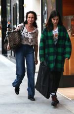 ANDIE MACDOWELL Out Shopping on Rodeo Drive in Beverly Hills 11/05/2016