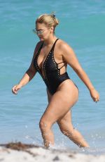 ANDREA GAVIRIA in Swimsuit on the Beach in Miami 11/20/2016