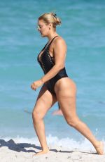 ANDREA GAVIRIA in Swimsuit on the Beach in Miami 11/20/2016