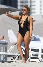 ANFREA GAVIRIA in Swimsuit on the Beach in Miami 11/20/2016