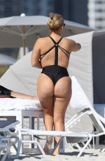 ANDREA GAVIRIA in Swimsuit on the Beach in Miami 11/20/2016