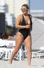 ANDREA GAVIRIA in Swimsuit on the Beach in Miami 11/20/2016
