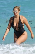 ANDREA GAVIRIA in Swimsuit on the Beach in Miami 11/20/2016