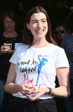 ANNE HATHAWAY Stumping for Hliiary Clinton at Temple University in Philadelphia 11/02/2016