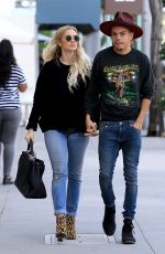 ASHLEE SIMPSON and Evan Ross Out in Beverly Hills 11/28/2016