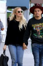 ASHLEE SIMPSON and Evan Ross Out in Beverly Hills 11/28/2016