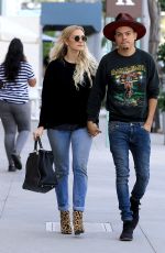 ASHLEE SIMPSON and Evan Ross Out in Beverly Hills 11/28/2016